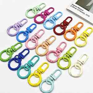 2025 Metal <b>Keychain</b> - Colorful Spring Hook Keyring, Durable Alloy Lanyard with Ornamental Buckle - Product Image 1