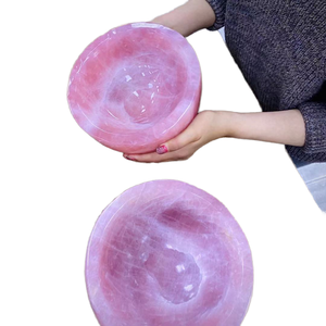 Cuenco de Cuarzo Rosa Pulido Natural de Alta Calidad al por Mayor, Grabado con Feng Shui, Tendencia de Moda, Cristal Curativo Artesanal para Decoración - Product Image 1