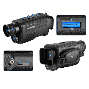 6x 줌 300m 사냥 망원경 야외 낮 밤 이중 사용 4K HD 단안 장치 적외선 야간 투시경 열 범위 사냥 - Product Image 6