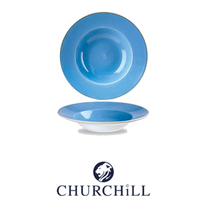 Bol à pâtes Churchill Marine Blue Plate Stonecast Speckled Scfsvwbl 28 cm pour restaurants, hôtels, fournitures en gros, vaisselle - Product Image 4