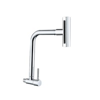 Nouvelle Arrivée Vente Directe Usine Robinet de Cuisine Mural Moderne Simple en Acier Inoxydable Rotatif Plaqué avec Jet Pluie à 360 Degrés et Cartouche Céramique