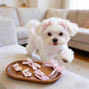 Small puppy hair <b>clip</b>, Yorkshire Maltese style, in stock, pet accessory, hair <b>clip</b>, high-end pet hair <b>clip</b>. - Product Image 1
