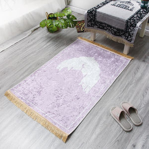 Tapis imprimé jacquard antidérapant Tapis de prière en mousseline à motif abstrait fabriqué à la machine - Product Image 3