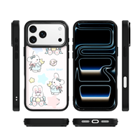 Coque de téléphone AG Feeling Black Edge avec motif étoile dorée pour iPhone 17, 17 Pro Max, 16 Pro, 15, 15 Pro Max – Coque magnétique