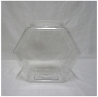 Bocaux de rangement hexagonaux en PET pour bonbons et biscuits, contenances variées (850ml, 1500ml, 2150ml, 3600ml, 3800ml, 4300ml, 6200ml)