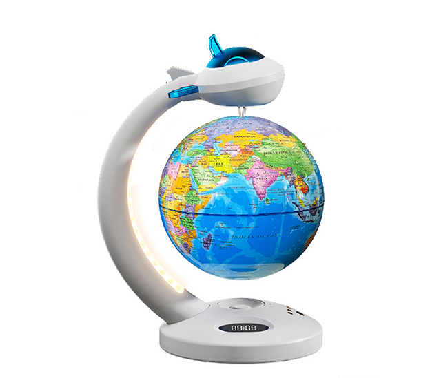 Magnetic Levitation Globe with Bluetooth Speaker LED Light & Clock Educational Toy for Kids