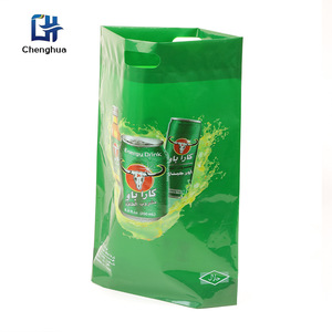 Chenghua Beverage <b>Tote</b> Bags 250Ml Energy Drink Packaging Customized Design Green <b>Plastic</b> Carrier Bag - Product Image 1