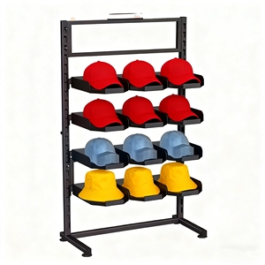 Exhibidor Comercial Moderno para Sombreros de Béisbol, Vaqueros, Camioneros, Dandy, Sombreros de Cubo, Deportivos, de Golf y Ropa - Product Image 1