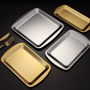 Piatto in Acciaio Inossidabile Bicolore Opzionale per Servire Antipasti e Cibi <span class=keywords><strong>Fritti</strong></span> da Bistrot - Product Image 2