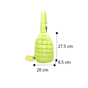 Bolso Bandolera Acolchado de Moda Qetesh, Bolso de Pecho con Rejilla Suave, Bolso Tipo Fanny Pack Acolchado y Moderno para Uso Diario y Viajes - Product Image 6