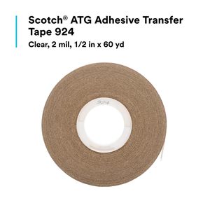 Ruban adhésif de transfert Scotch 924 transparent 1/2 po x 60 yd 2 mil, usage industriel, ruban adhésif double face - Product Image 2