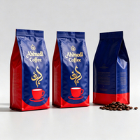 Sacs d'emballage pour café de haute qualité avec valve, en aluminium laminé de qualité alimentaire, impression personnalisée pour grains de café