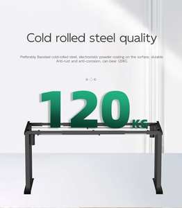 Table extra large à 4 pieds, tables assis-debout à double moteur, cadre de <span class=keywords><strong>bureau</strong></span> électrique réglable en hauteur <span class=keywords><strong>pour</strong></span> poste de travail ajustable - Product Image 2