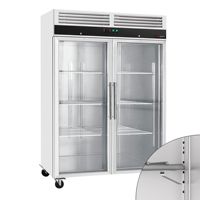 Congelador Vertical Gastro Reach-In GGM de Acero Inoxidable, Modelo ECO-1200L, Capacidad de 1200L, Puertas Dobles, -18°C a -30°C, Modo Eco, 1 Año de Garantía