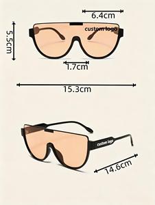 Lunettes de <span class=keywords><strong>soleil</strong></span> de sport à grande monture, nouvelle mode, avec logo personnalisé, pour hommes et femmes, universelles, classiques, modèle 2209 – Offre Spéciale - Product Image 2