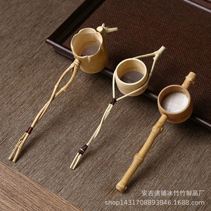 Passoire à thé en bambou Moso, style rétro, pour cérémonie du thé Six Gentlemen, portion individuelle, option dropshipping - Product Image 3