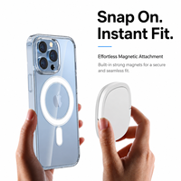 Étui de téléphone portable magnétique transparent SIBOTE avec pare-chocs en TPU et dos rigide en PC, antichoc, compatible avec