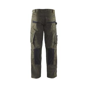 BLAKLADER - 149513304599D104 Pantalones de servicio con estiramiento Verde Oliva oscuro/Negro-PANTALÓN DE TRABAJO EAN 7330509543870 - Product Image 2