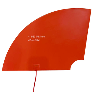 Calentador de Silicona Flexible 418x334x1.5mm 220V 350W Rojo, Tapete Calefactor Industrial - Product Image 1