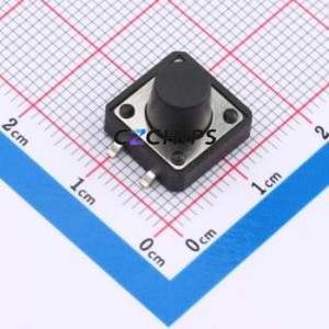 ZX-QC1212-9.0TP Tactile Switch SMD-4P,12x12mm Switch Single Pole Single Throw Round Button 2.6N Vertical Mount - Product Image 1