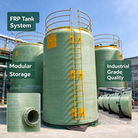 Réservoir de stockage composite en PRV pour projet de récupération d'eau de pluie avec corps à enroulement continu et port de sortie personnalisé