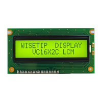 Wisetip Multiusos Vc16X2C Carácter Módulo Lcd Pantalla Panel Tablero Solución con retroiluminación LED