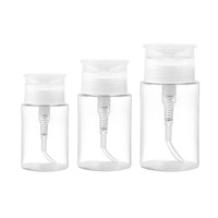 Flacons distributeurs transparents à pompe pour dissolvant de vernis à ongles et démaquillant à l'acétone, 100ml, 150ml, 200ml