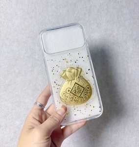 Coque de téléphone en feuille d'or époxy pour iPhone 17 Air, coque de téléphone Apple 16 15 Plus, coque de téléphone Lucky Cat 13 Pro Max, coque de téléphone - Product Image 5