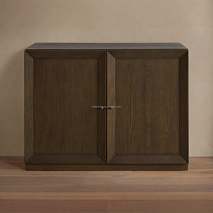Consola de <span class=keywords><strong>TV</strong></span> Moderna y Compacta, Mueble para <span class=keywords><strong>TV</strong></span> de 2 Puertas <span class=keywords><strong>en</strong></span> Roble Natural Claro, Mueble de Almacenamiento Minimalista de Lujo para Apartamento - Product Image 2