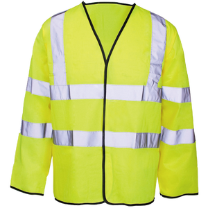<span class=keywords><strong>Gilet</strong></span> de sécurité à manches longues jaune <span class=keywords><strong>orange</strong></span> fluorescent personnalisé <span class=keywords><strong>gilet</strong></span> de sécurité industriel jour nuit travail en plein air - Product Image 1