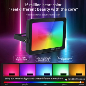 Projecteur LED intelligent WiFi RGB IP65 pour jardin, étanche, avec minuterie, éclairage paysager extérieur, contrôlable par application - Product Image 2