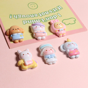 新しいかわいい漫画の動物フィギュアプラスチック樹脂ジュエリーアクセサリー DIY 手作りクリーム接着剤電話ケース靴バックルヘアクリップ - Product Image 2