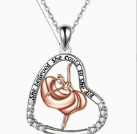 Collier Pendentif Danseuse Ballet pour Filles, Bijou Robe de Danse, Cadeau Ballerine, Collier de Fiançailles Danse Ballet, Vente en Gros