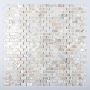 Piastrelle a Mosaico in Madreperla Naturale Bianca 10x20mm per Progetti di Hotel, Cucine e Bagni - Product Image 5