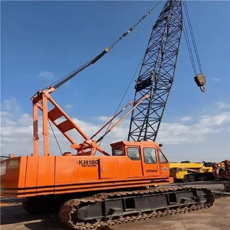 The used crawler cranes HITACHI KH180 produced in Japan are multifunctional and sells well all over the world
