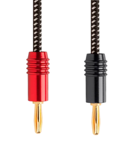 Câble audio haut de gamme avec fiches bananes, gaine PVC, 1m, 2m, 3m, 5m, pour enceintes Hi-Fi