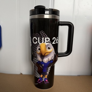 Nouvelle Tasse Isotherme de Voyage à Isolation Sous Vide avec Impression d'Équipe Sportive Mexicaine et Américaine, Football, Soccer, avec Boîte Cadeau - Product Image 5