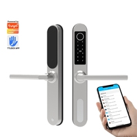 Serrure de porte intelligente à empreinte digitale pour installation facile sur le cloud, en acier inoxydable, étanche IP65, compatible avec l'application TTLOCK, pour plusieurs mortaises