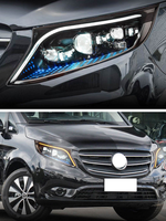 Phares LED modifiés pour Mercedes-Benz V-Class Vito 2016-2023, phares LED DRL, clignotants, feux de route, 12V