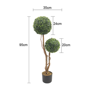 <span class=keywords><strong>Bolas</strong></span> de madera de boj artificial Venta directa de fábrica Recorte Bola de hierba verde Árboles Plantas de interior <span class=keywords><strong>grandes</strong></span> Decoración al aire libre en maceta - Product Image 6
