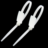Bas prix 2.5*100mm Nylon marqueur attaches de câble en plastique fermeture éclair cravate marqueur étiquettes étiquette autocollant attaches de câble