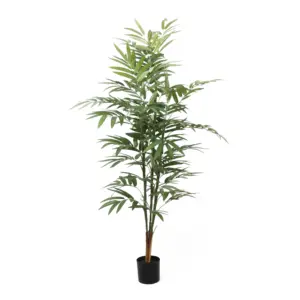 Artificiale Fernleaf Bamboo Tree natural Plants130CM 41 foglie in vaso decorazione paesaggistica del giardino