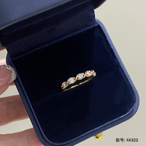 <span class=keywords><strong>5</strong></span>つの石トレリスダイヤモンドバンド (0.50 Ct Tw) /女性のためのラボダイヤモンド結婚記念日リング - Product Image 6