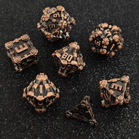 Jeu de dés polyédriques en métal solide COC RPG pour D&D Cthulhu TRPG Jeux de société/de bureau