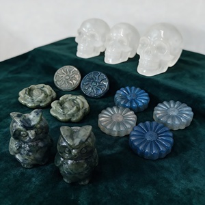 Serie de Tallados en Piedra Natural [Boho], Cristal para Atraer la Abundancia, Piedra Decorativa Tallada, Fragmentos de Piedra Natural, Colección de Minerales - Product Image 1