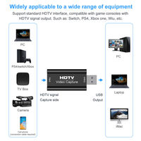Tarjeta de Captura HDM1 a USB 1080P 60FPS, Dispositivo de Captura de Video USB 2.0 con Salida de Bucle para Transmisión y Grabación