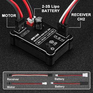 Mini ESC MB100-R80 20A con Escobillas para Actualización de Crawler RC 1/24 1/18 - Product Image 6
