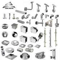 UNIK Modern 304 316 Acier inoxydable, accessoires de fixation murale pour main courante, certifiés ISO9001, pour escaliers et balcons intérieurs et extérieurs