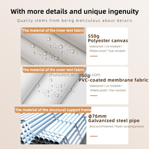 4*4M alto resistente al vento robusto triangolo in acciaio rifugio progettato per il <span class=keywords><strong>campeggio</strong></span> permanente all'aperto in tenda A forma di Hotel - Product Image 5