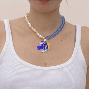 2025 printemps été Collection personnalisée perle d'eau douce clavicule chaîne collier pour femmes chaîne à maillons transfrontaliers - Product Image 5